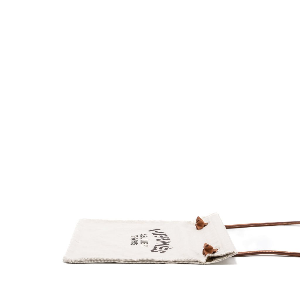 HERMES ALINE GROOMING BAG CANVAS CRAIE / GOLD