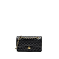 CHANEL MEDIUM CLASSIC DOUBLE FLAP BAG CAVIAR BLACK GHW