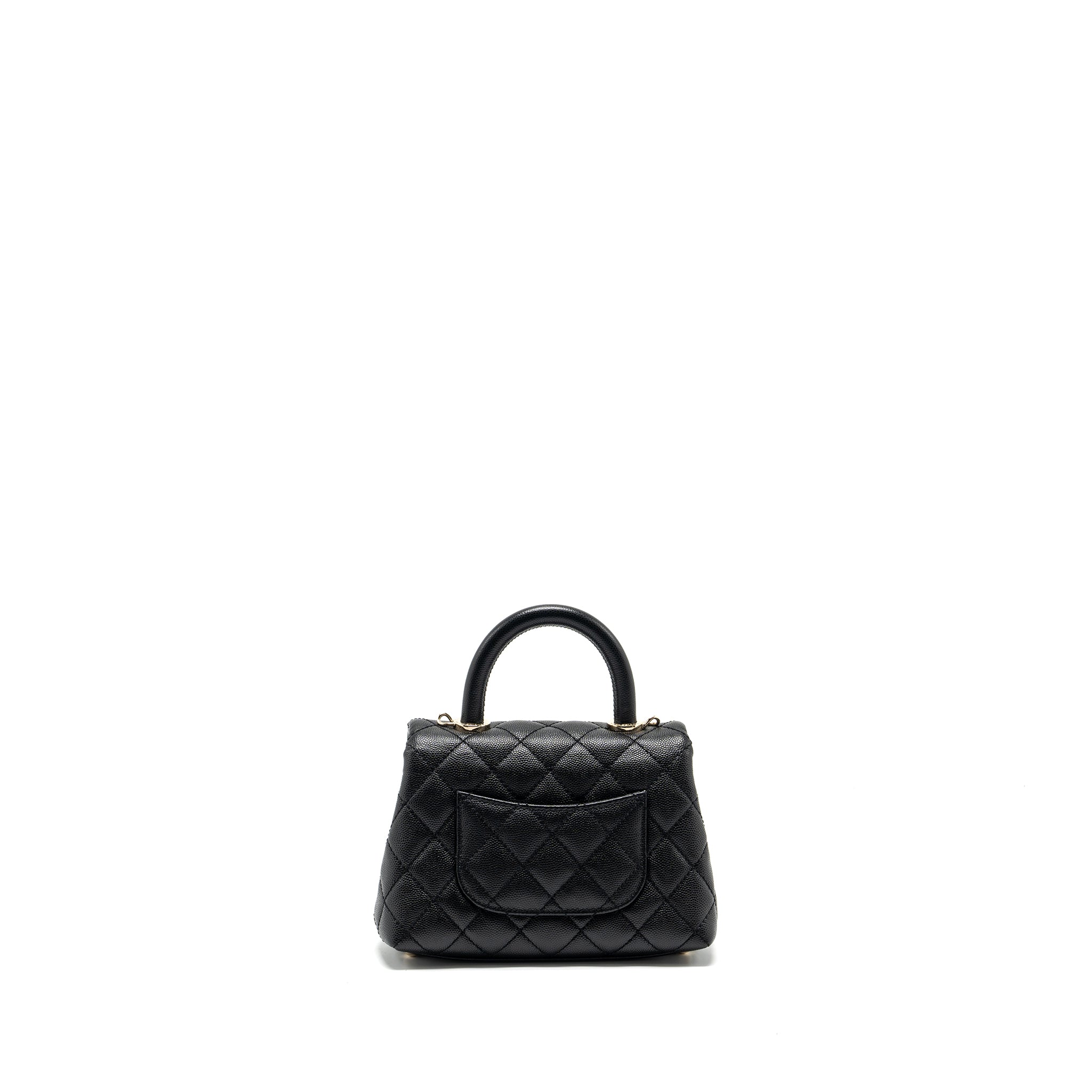 CHANEL MINI COCO HANDLE CAVIAR BLACK LGHW