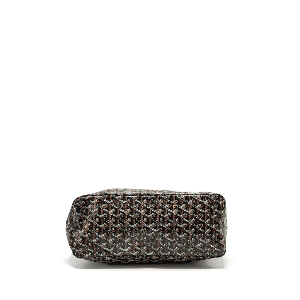 GOYARD BOHEME HOBO BAG GOYARDLINE CANVAS / CALFSKIN BLACK SHW