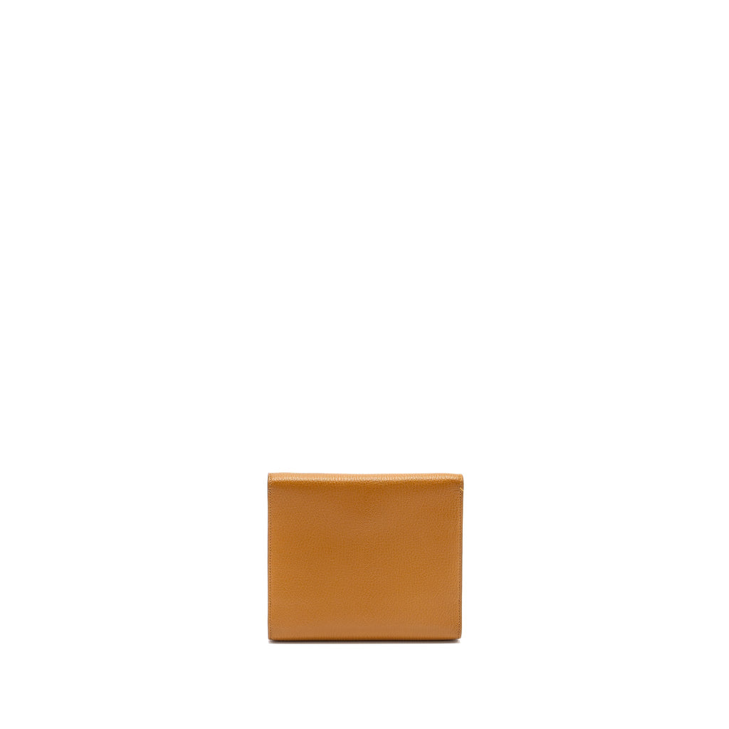 HERMES CLIC 16 WALLET CHEVRE MYSORE CARAMEL SHW