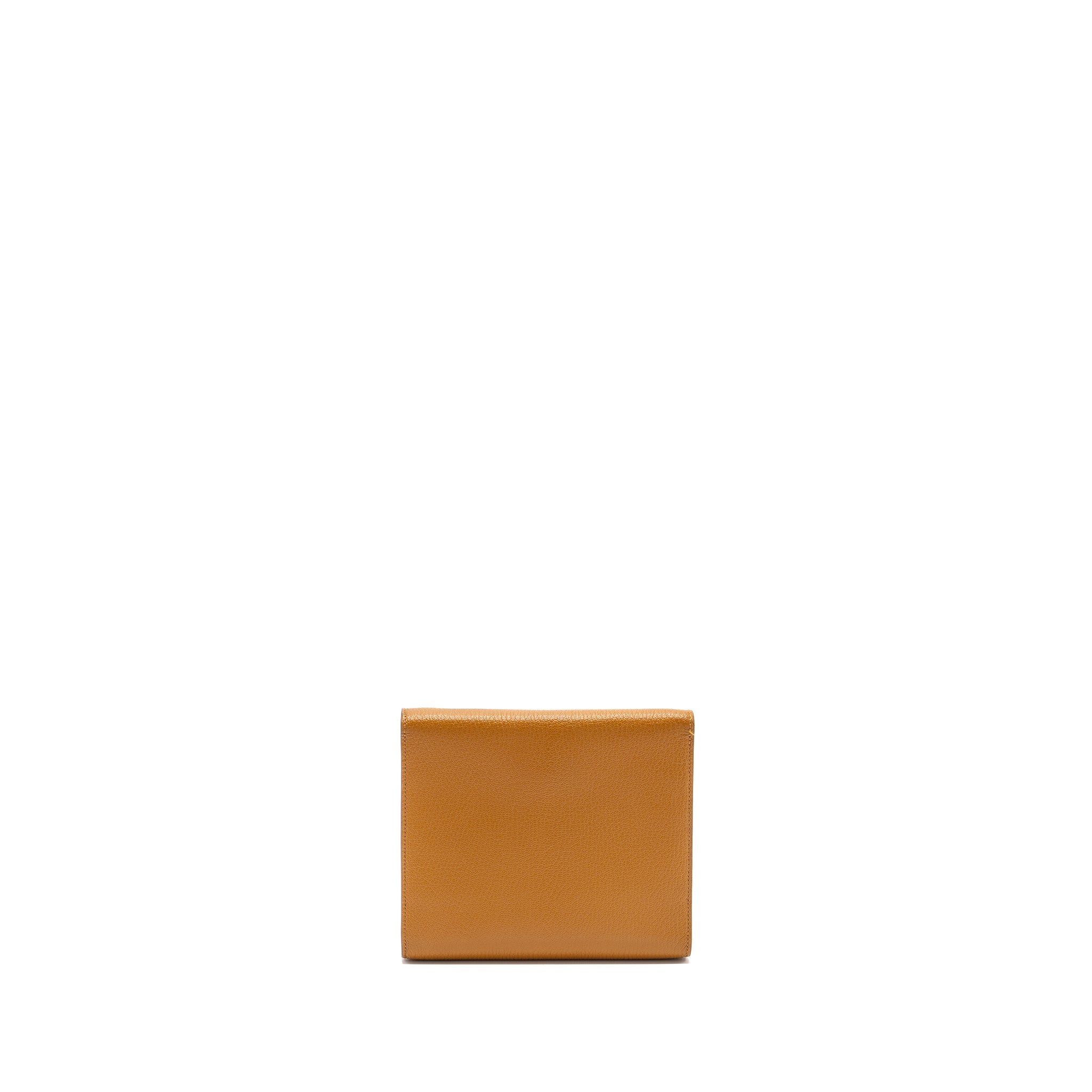 HERMES CLIC 16 WALLET CHEVRE MYSORE CARAMEL SHW