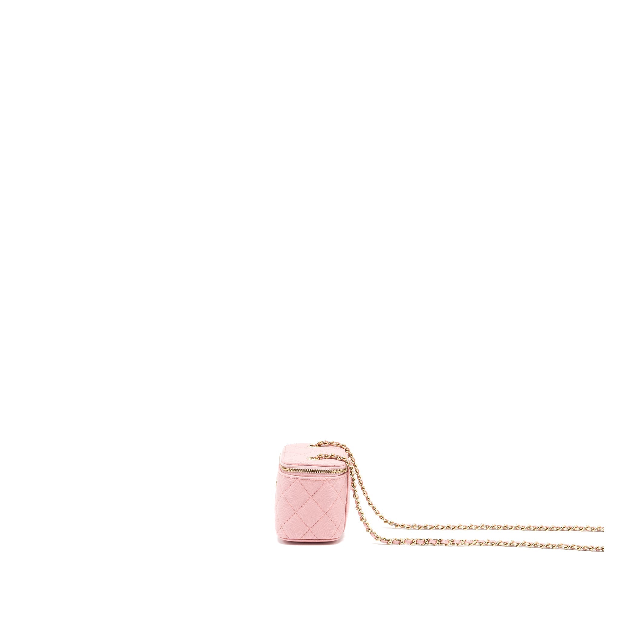 CHANEL MINI VANITY CASE CAVIAR PINK LGHW