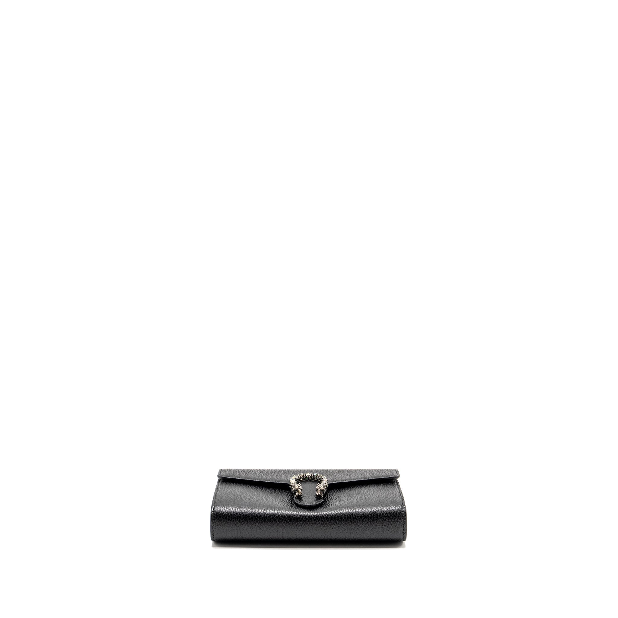 GUCCI DIONYSUS WALLET ON CHAIN CALFSKIN BLACK SHW