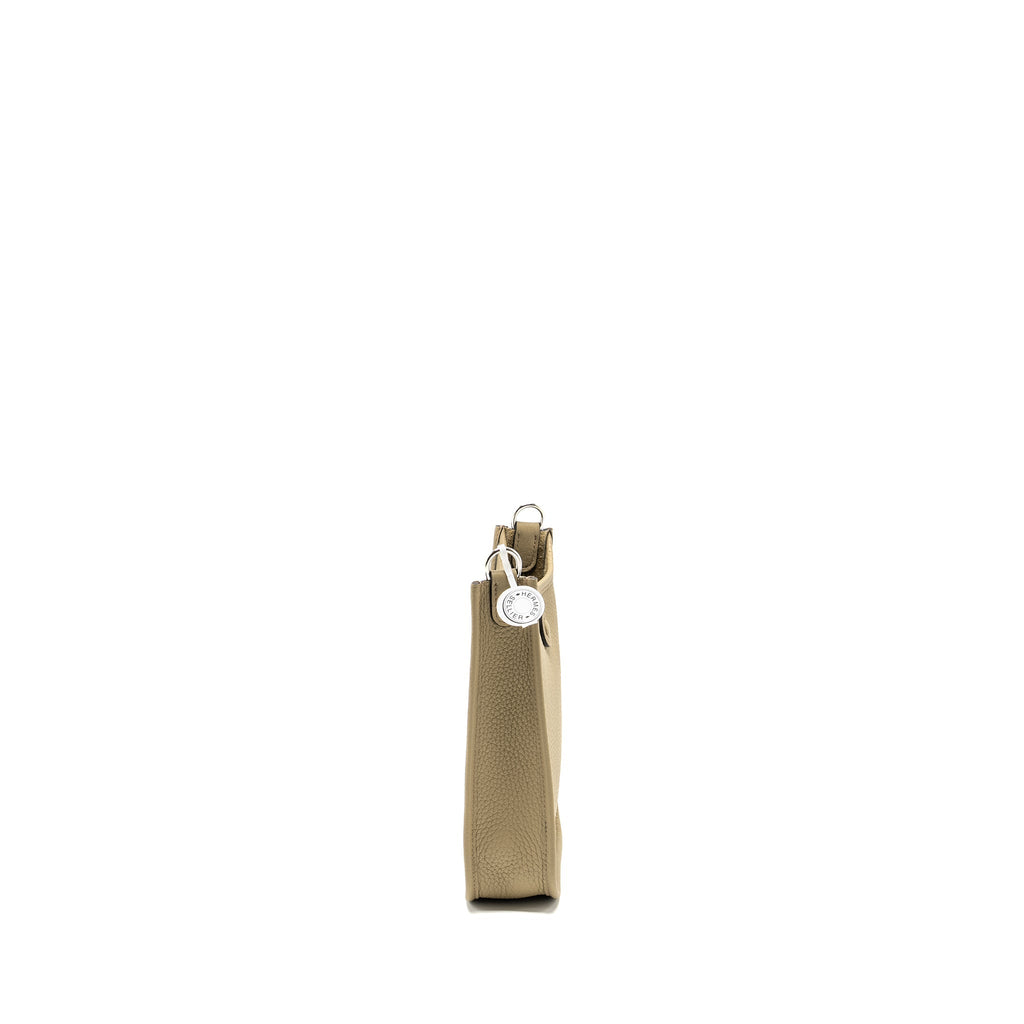 HERMES MINI EVELYNE CLEMENCE BEIGE MARFA WITH MULTICOLOUR STRAP SHW