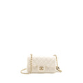 CHANEL 23C PEARL CRUSH MINI RECTANGULAR FLAP BAG LAMBSKIN WHITE LGHW (MICROCHIP)