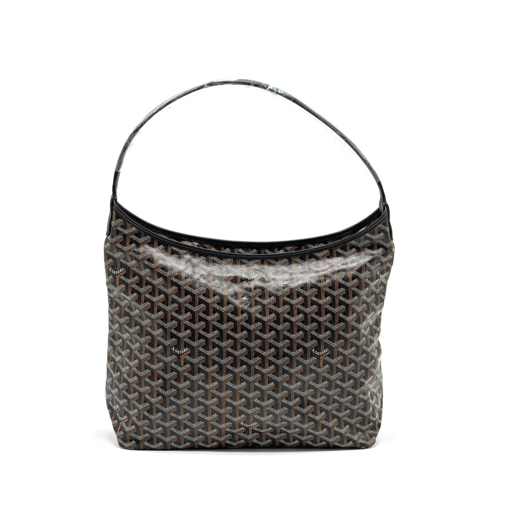 GOYARD BOHEME HOBO BAG GOYARDLINE CANVAS / CALFSKIN BLACK SHW