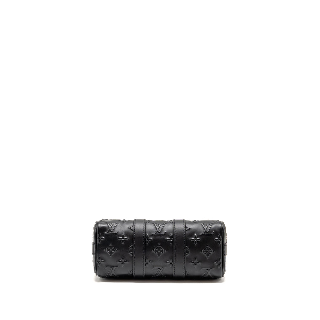LOUIS VUITTON KEEPALL XS MONOGRAM SEAL COWHIDE LEATHER SO BLACK