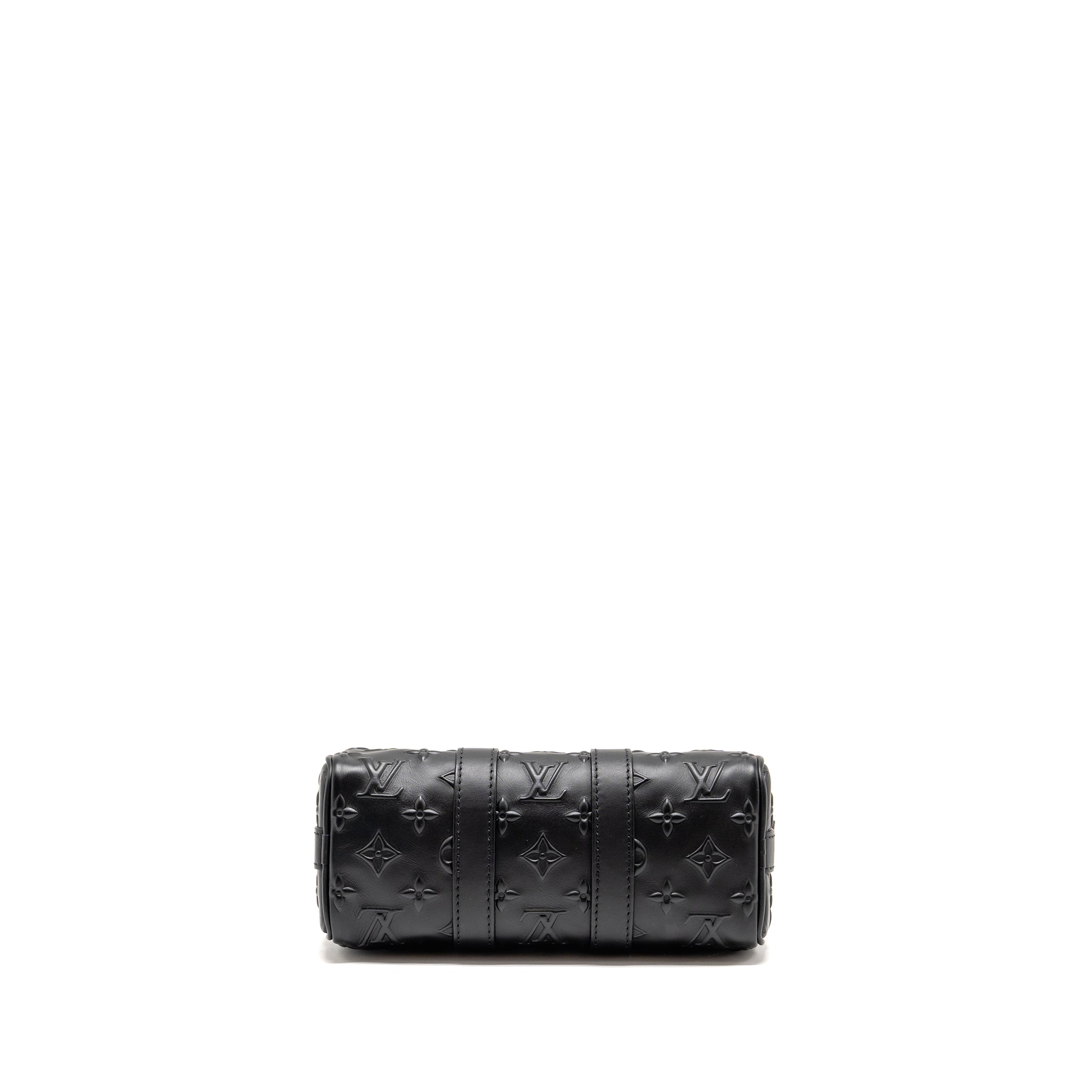 LOUIS VUITTON KEEPALL XS MONOGRAM SEAL COWHIDE LEATHER SO BLACK