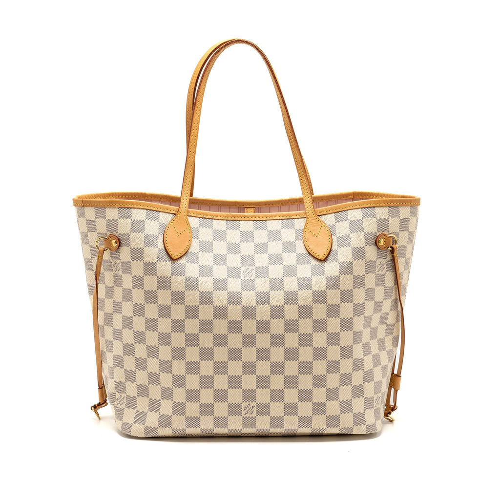 LOUIS VUITTON NEVERFULL MM DAMIER AZUR CANVAS GHW