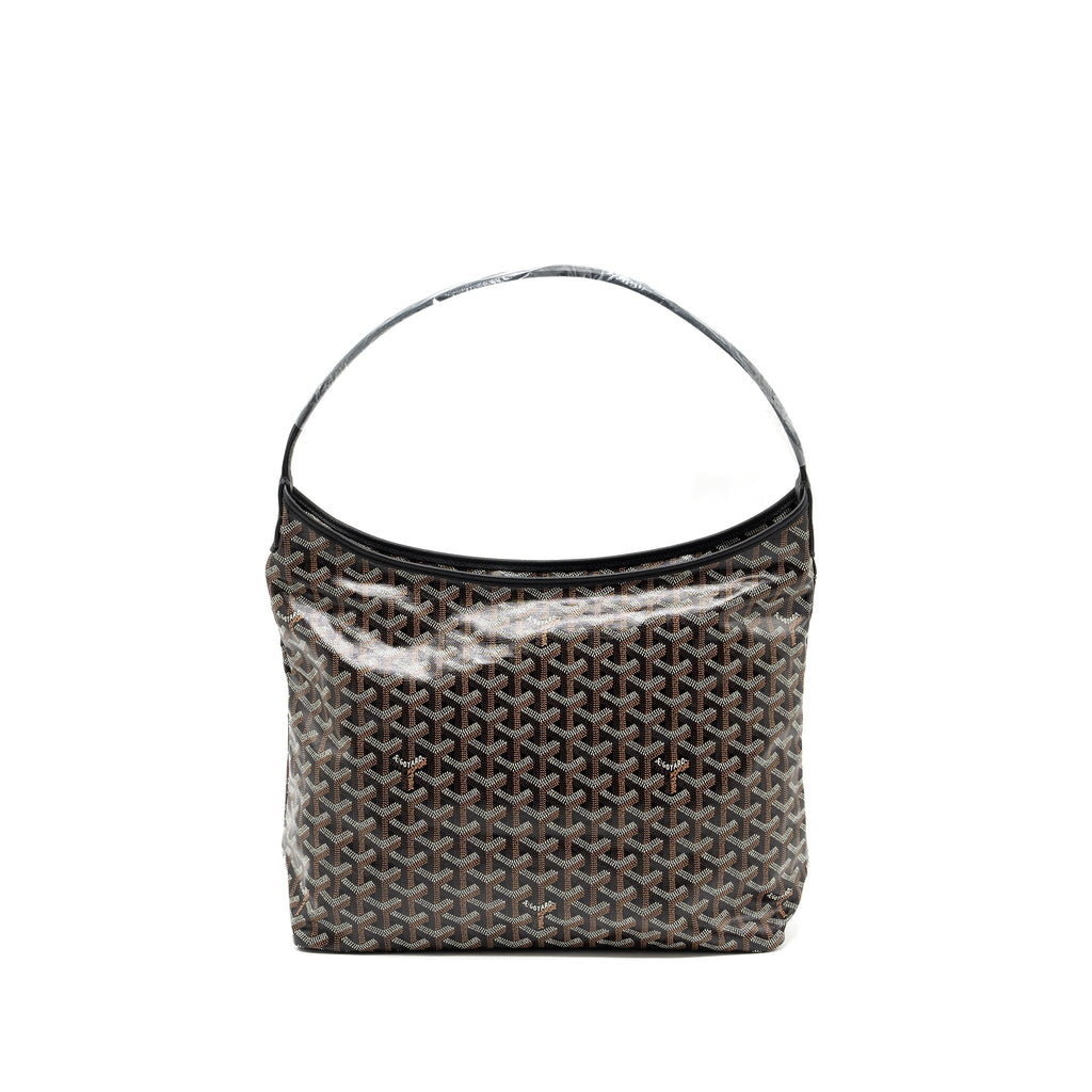 GOYARD BOHEME HOBO BAG GOYARDLINE CANVAS / CALFSKIN BLACK SHW