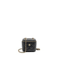 CHANEL CLASSIC SMALL VANITY WITH CHAIN CAVIAR BLACK LGHW