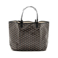 GOYARD SAINT LOUIS PM TOTE BAG GOYARDLINE CANVAS BLACK SHW