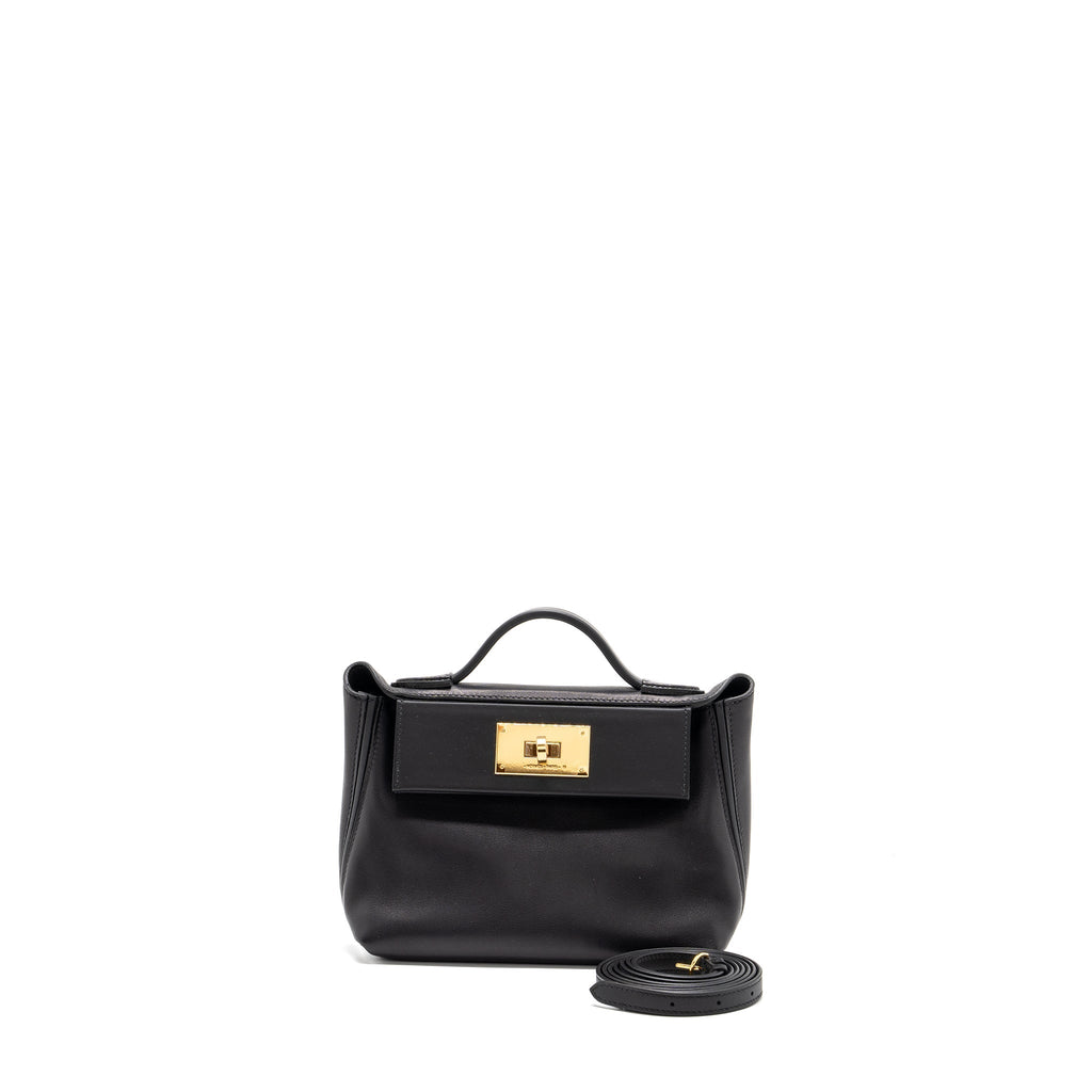 HERMES MINI 24/24 2424-21 BAG VOLUPTO BLACK GHW