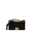 CHANEL MEDIUM CLASSIC BOY BAG CAVIAR BLACK GHW
