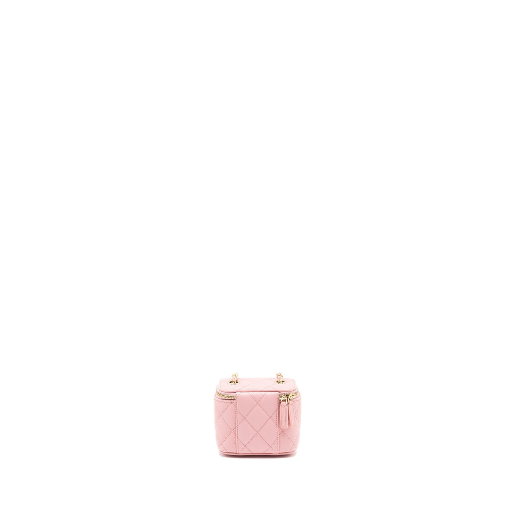 CHANEL MINI VANITY CASE CAVIAR PINK LGHW