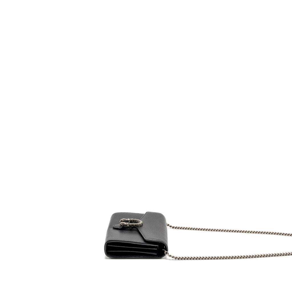 GUCCI DIONYSUS WALLET ON CHAIN CALFSKIN BLACK SHW