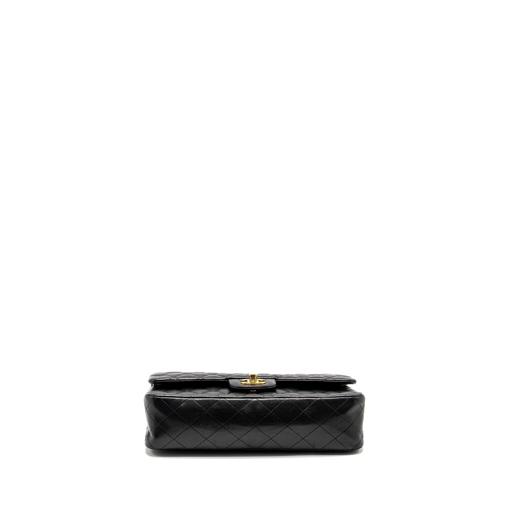 CHANEL MEDIUM CLASSIC DOUBLE FLAP BAG LAMBSKIN BLACK GHW