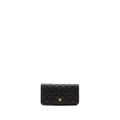 CHANEL COMPACT LONG WALLET CAVIAR BLACK GHW