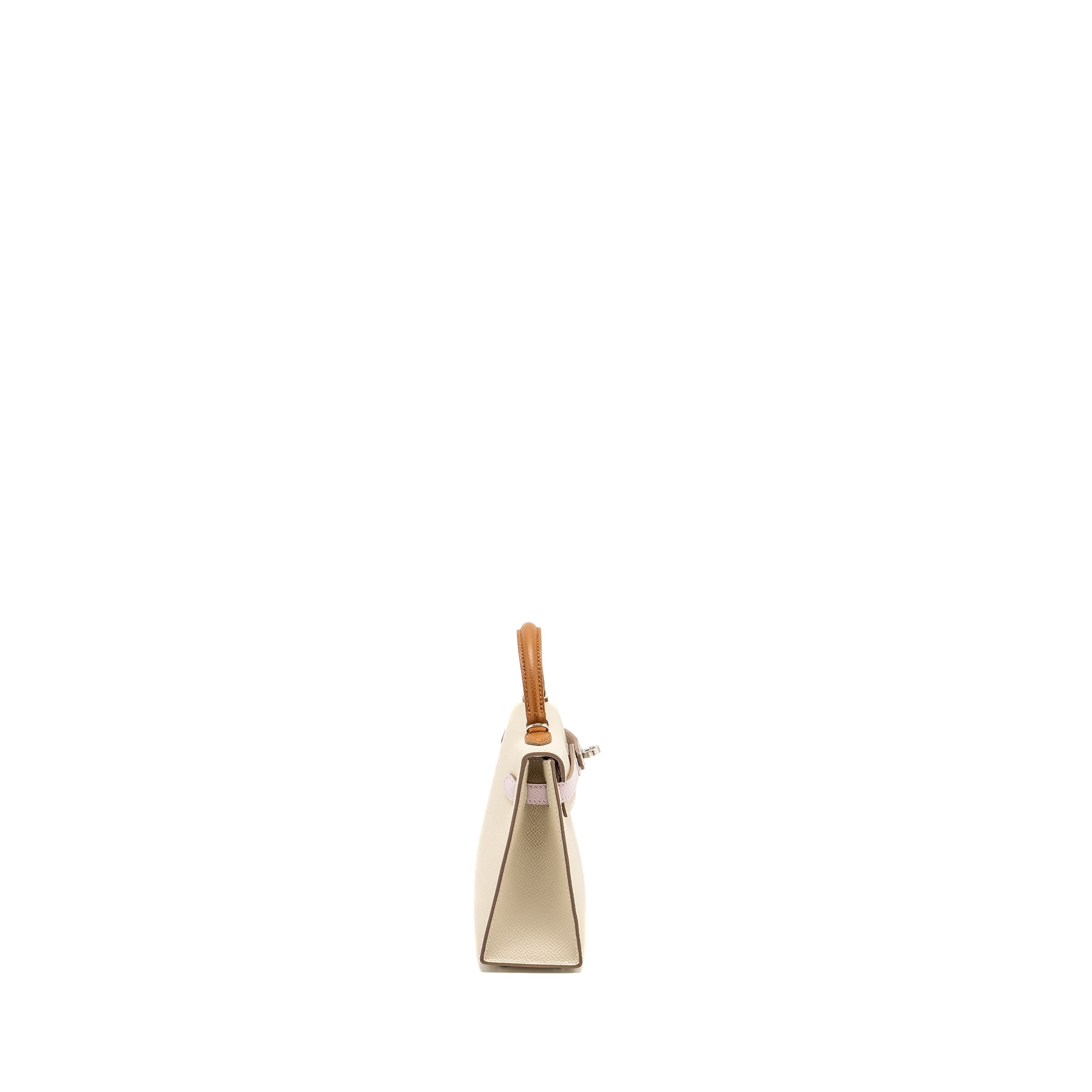 HERMES MINI KELLY II EPSOM CRAIE/MAUVE PALE/GOLD SHW
