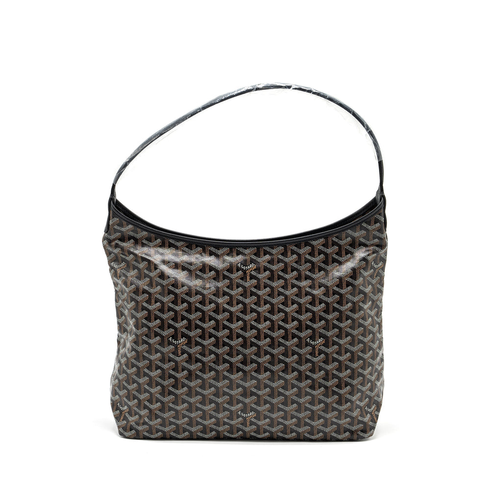 GOYARD BOHEME HOBO BAG GOYARDLINE CANVAS / CALFSKIN BLACK SHW