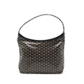 GOYARD BOHEME HOBO BAG GOYARDLINE CANVAS / CALFSKIN BLACK SHW