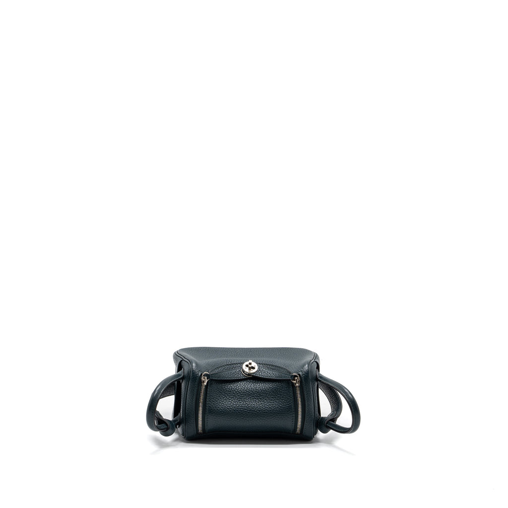 HERMES MINI LINDY CLEMENCE VERT CYPRES SHW
