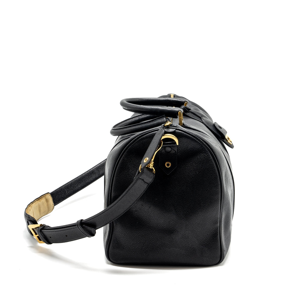 CHANEL VINTAGE TRAVEL BAG CAVIAR BLACK GHW