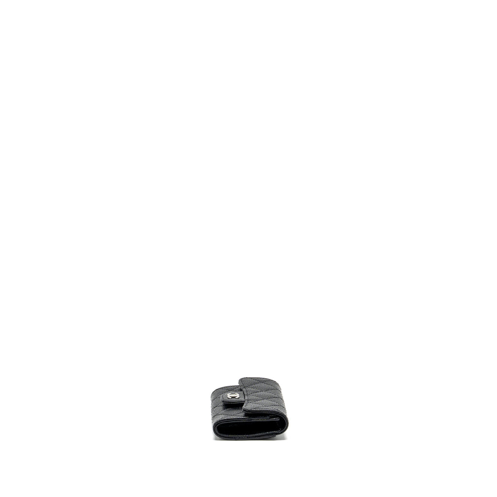 CHANEL CLASSIC FLAP CARD HOLDER CAVIAR BLACK SHW (MICROCHIP)