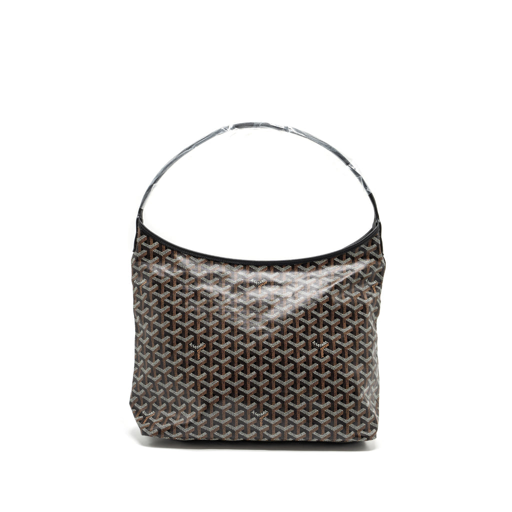 GOYARD BOHEME HOBO BAG GOYARDLINE CANVAS / CALFSKIN BLACK SHW