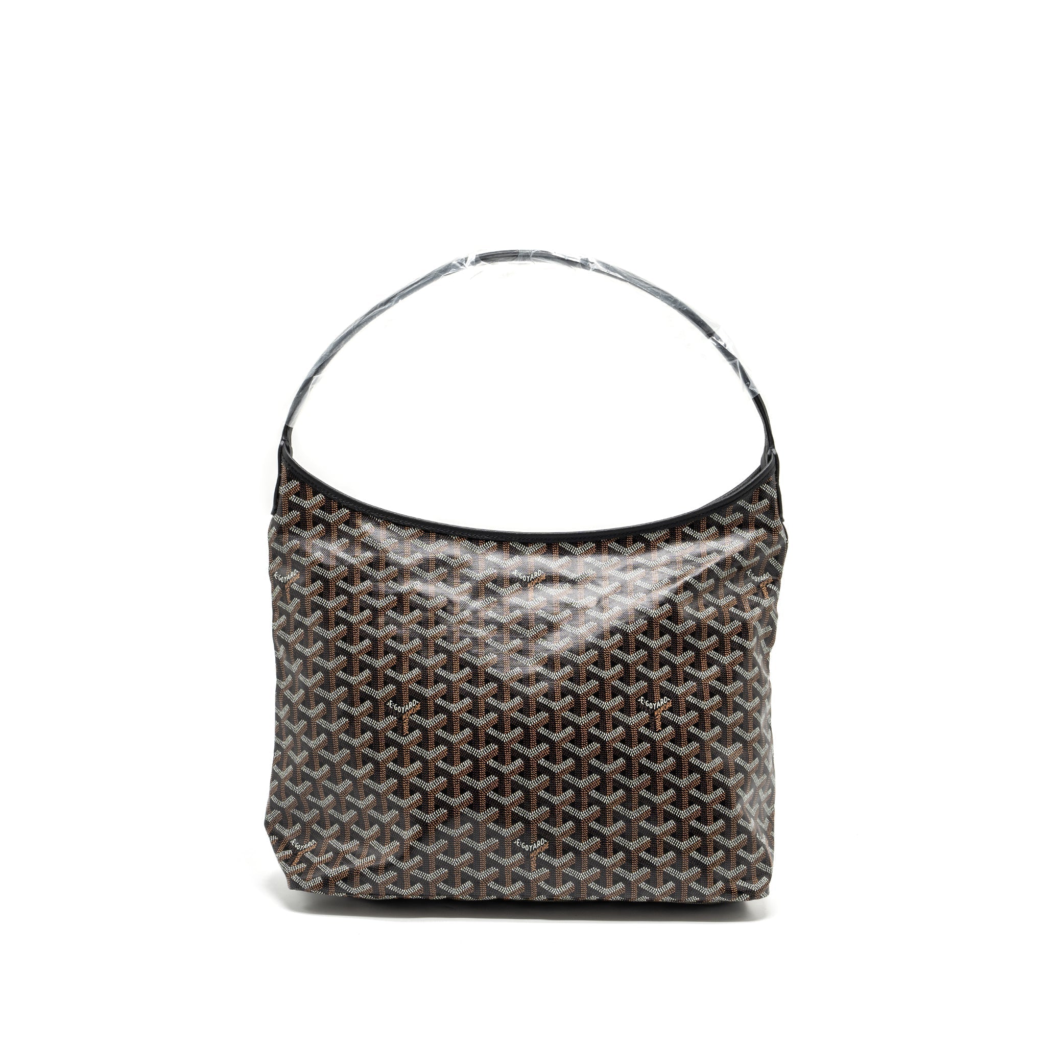 GOYARD BOHEME HOBO BAG GOYARDLINE CANVAS / CALFSKIN BLACK SHW