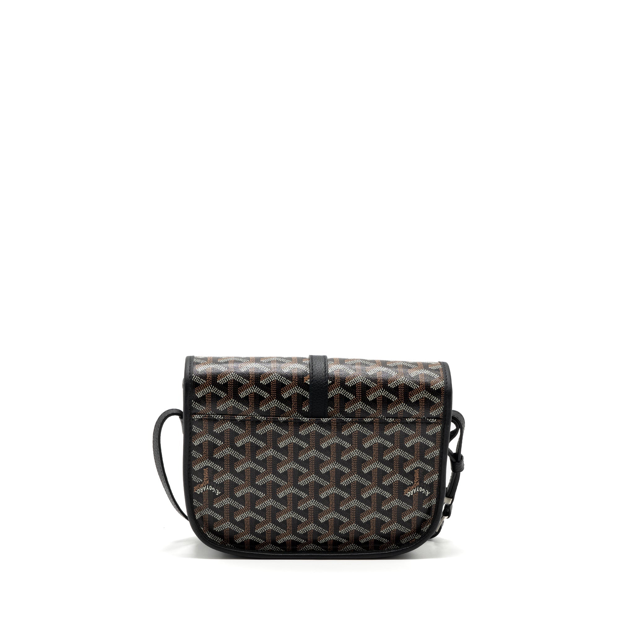 GOYARD MESSENGER BAG CALFSKIN/GOYARDINE CANVAS BLACK SHW