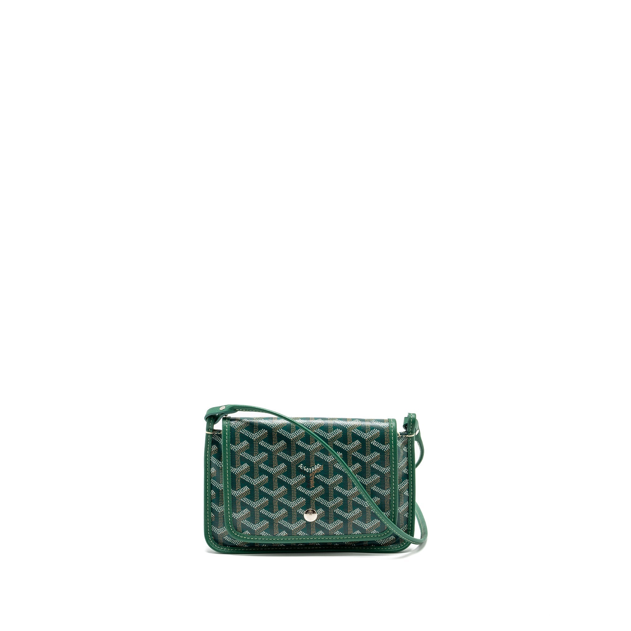 GOYARD PORTEFEUILLE POCHETTE PLUMET GOYARDINE CANVAS VERT SHW