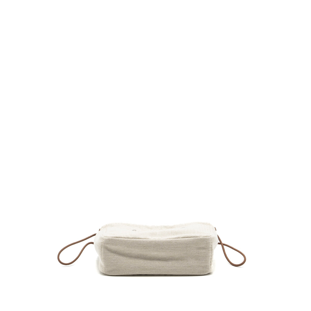 HERMES FOURBI 20 POUCH CANVAS / BARENIA CALFSKIN NATURAL/FAUVE SHW