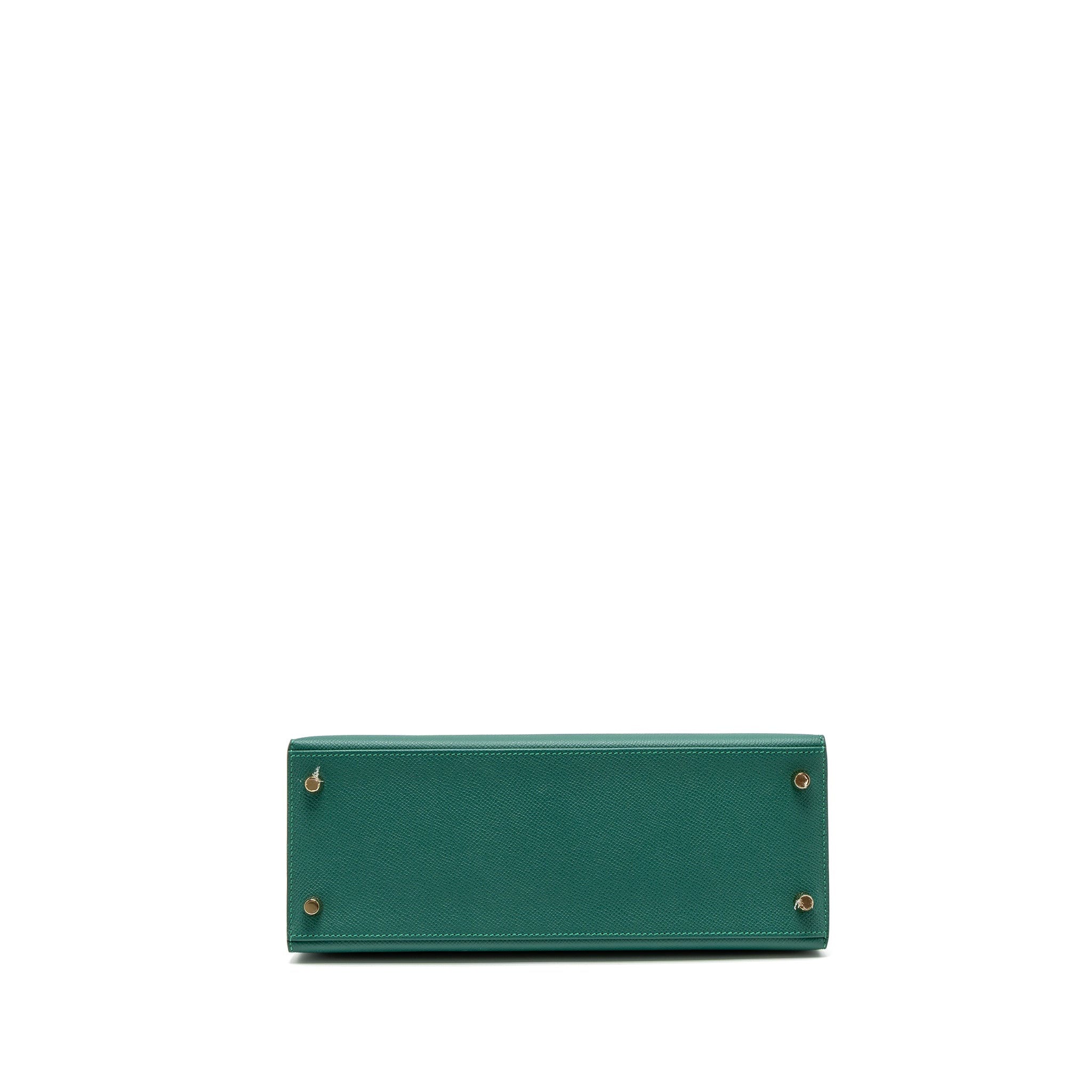HERMES KELLY 28 SPECIAL ORDER EPSOM MALACHITE/GRIS ASPHALTE GHW