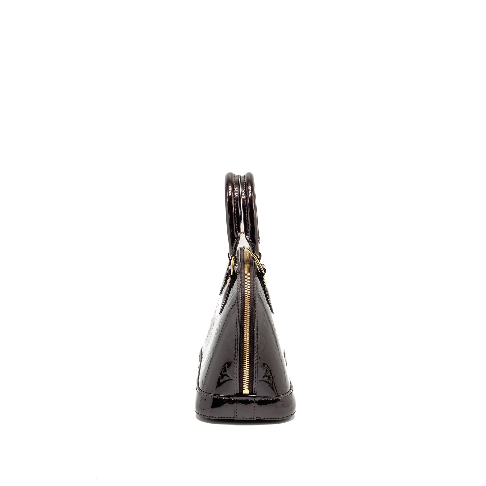 LOUIS VUITTON ALMA BB PATENT LEATHER AMATANTE GHW