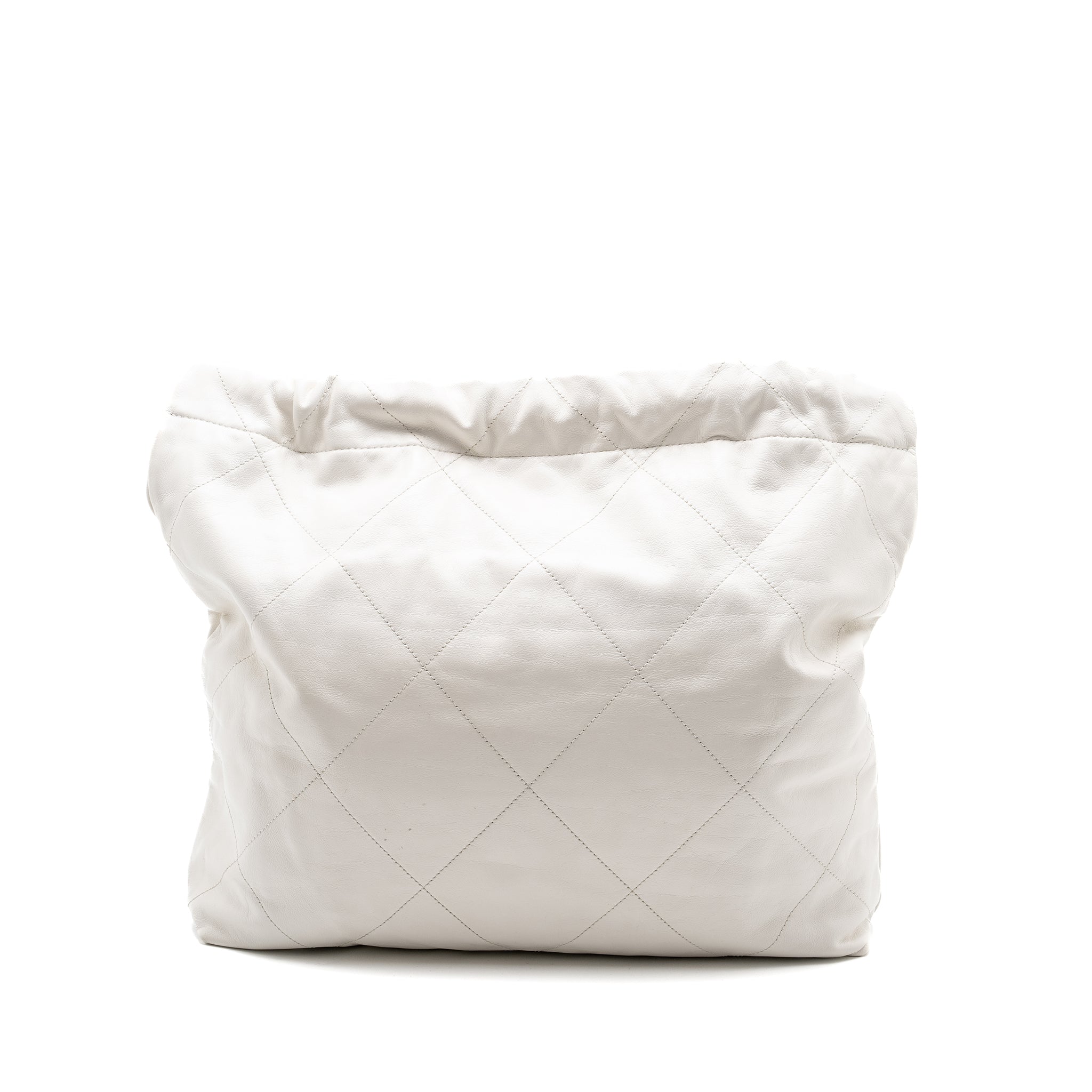 CHANEL MEDIUM 22BAG CALFSKIN WHITE GHW (MICROCHIP)