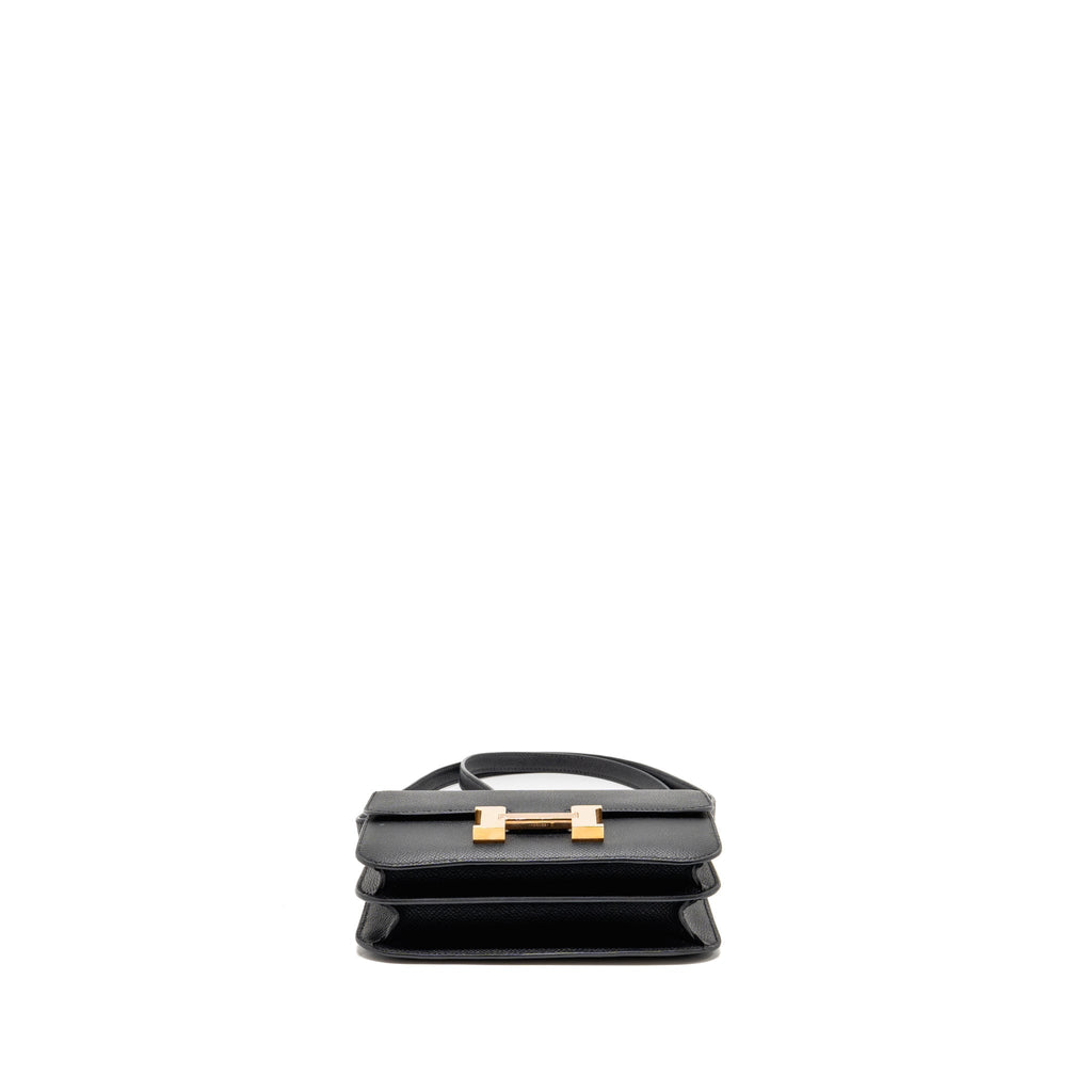 HERMES MINI CONSTANCE EPSOM BLACK RGHW