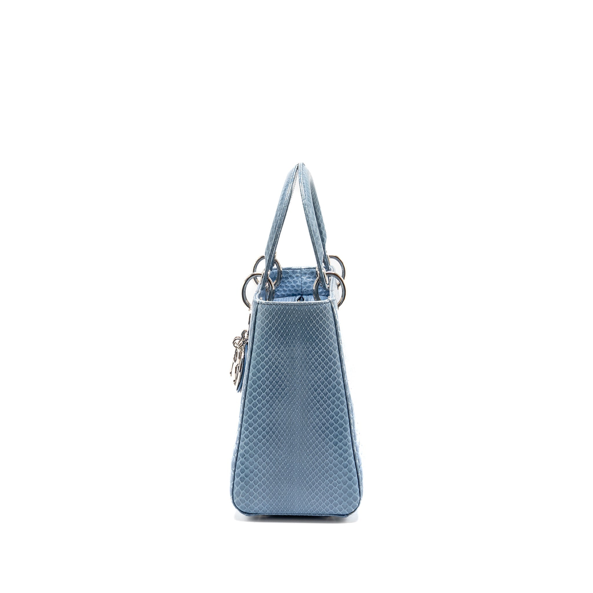 DIOR MEDIUM LADY DIOR PYTHON BLUE SHW