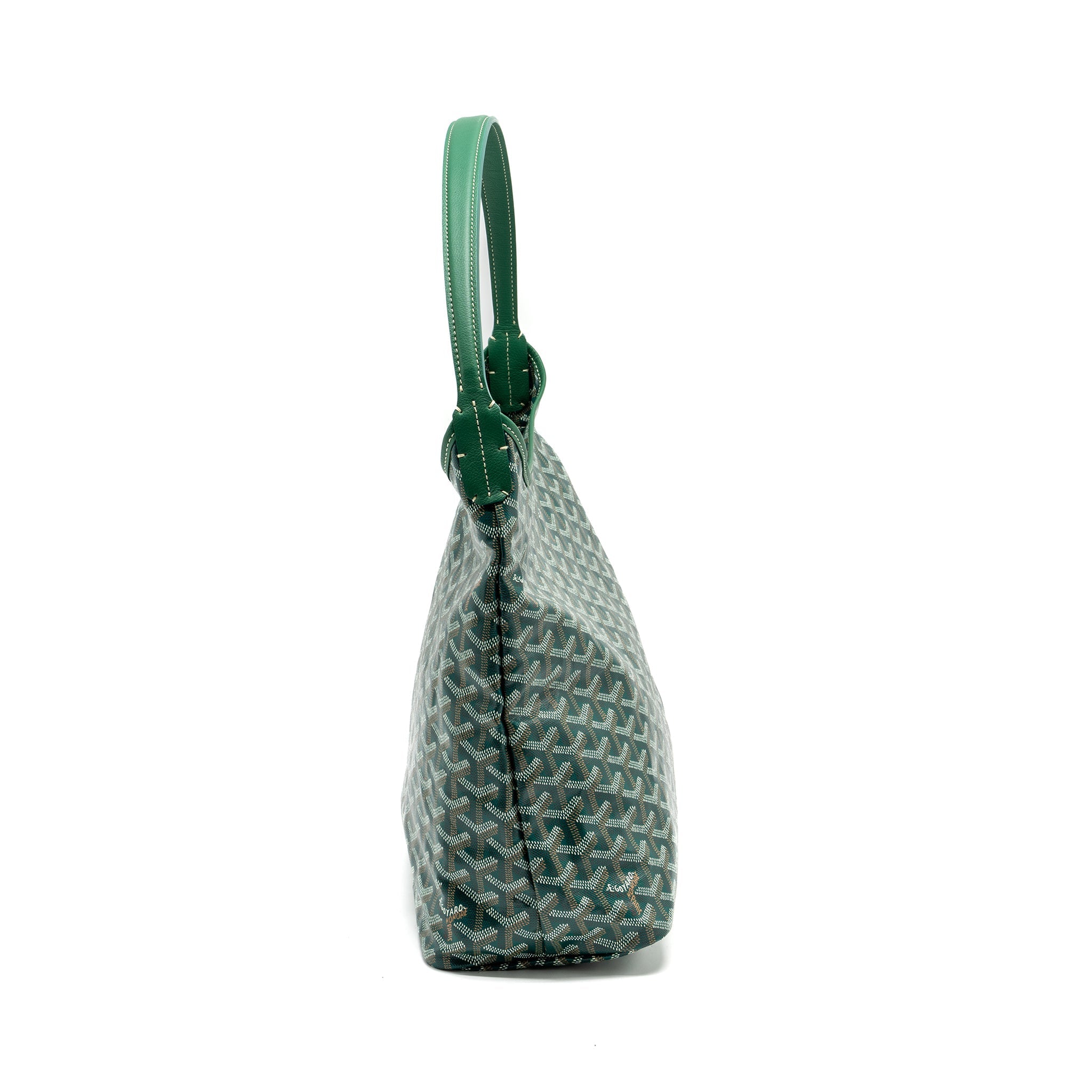 GOYARD BOHEME HOBO BAG GOYARDLINE CANVAS / CALFSKIN GREEN SHW