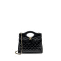 CHANEL MINI 31 BAG SHINY CALFSKIN BLACK LGHW (MICROCHIP)