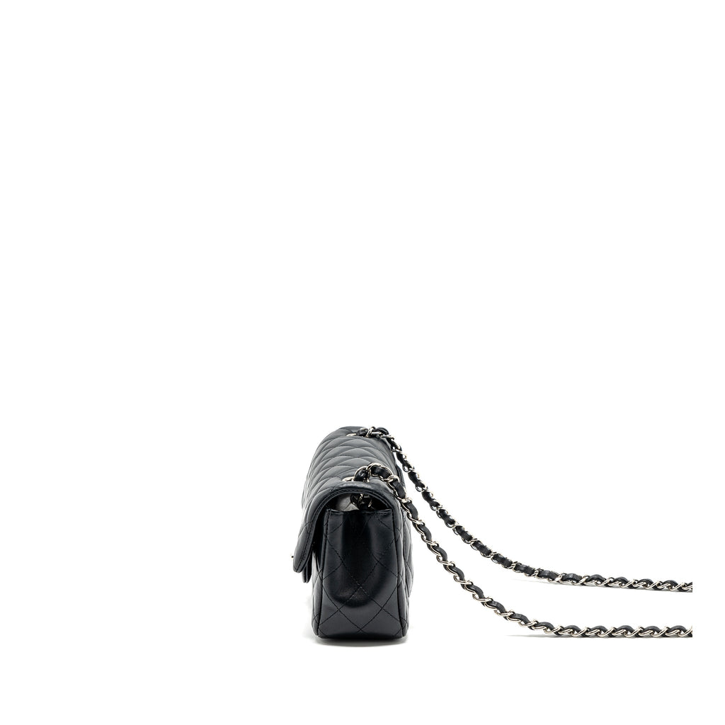 CHANEL CLASSIC MINI RECTANGULAR FLAP BAG LAMBSKIN BLACK SHW