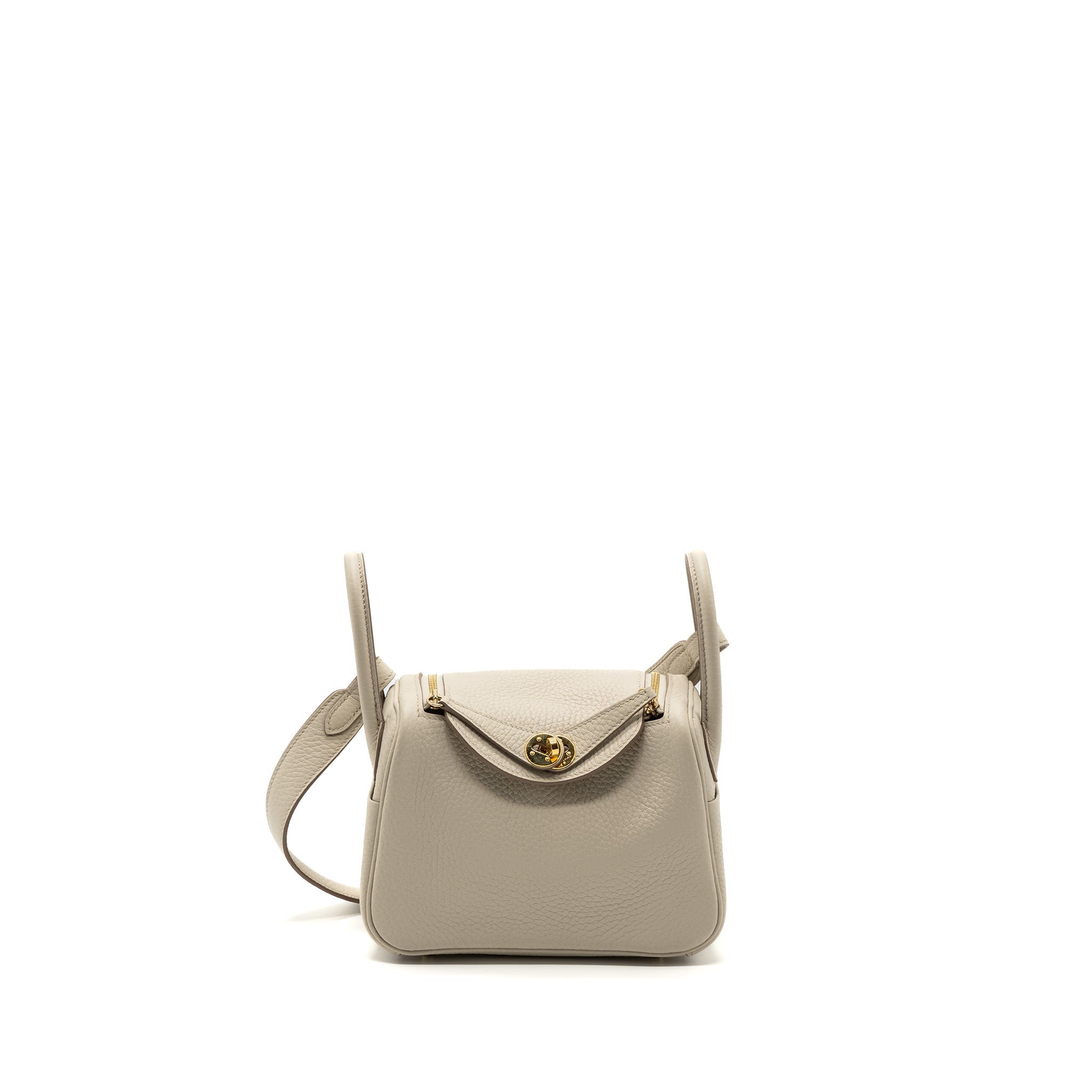 HERMES MINI LINDY CLEMENCE BETON GHW