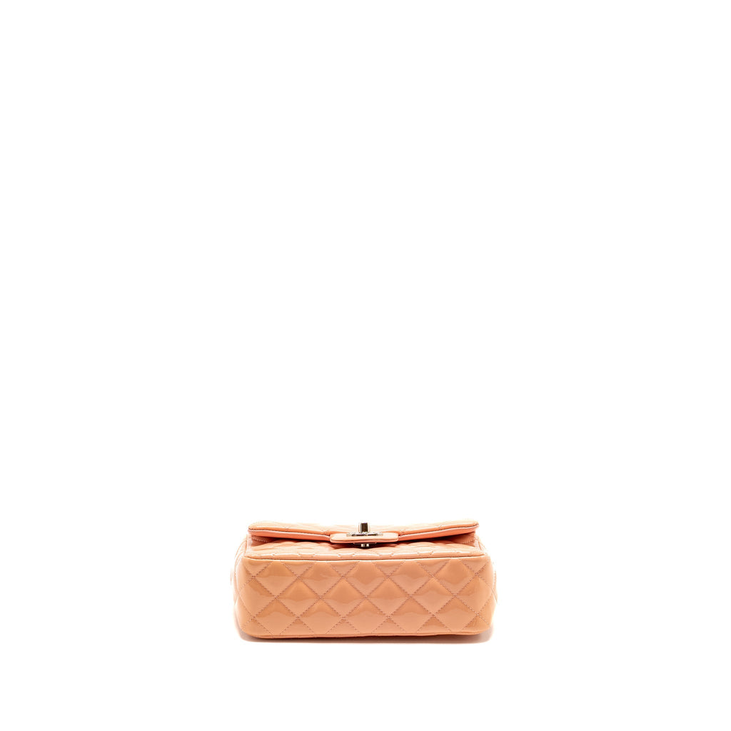 CHANEL MINI RECTANGULAR FLAP BAG PATENT PINK SHW