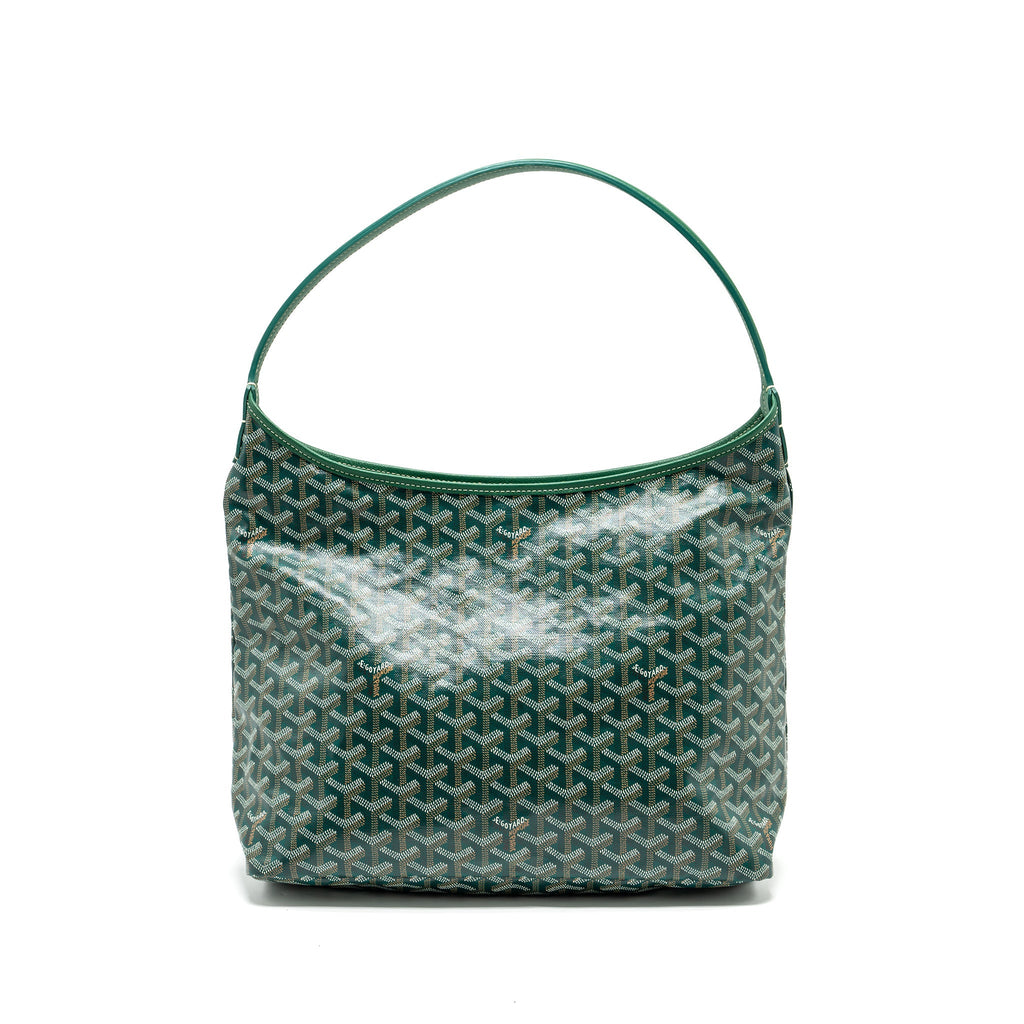 GOYARD BOHEME HOBO BAG GOYARDLINE CANVAS / CALFSKIN GREEN SHW