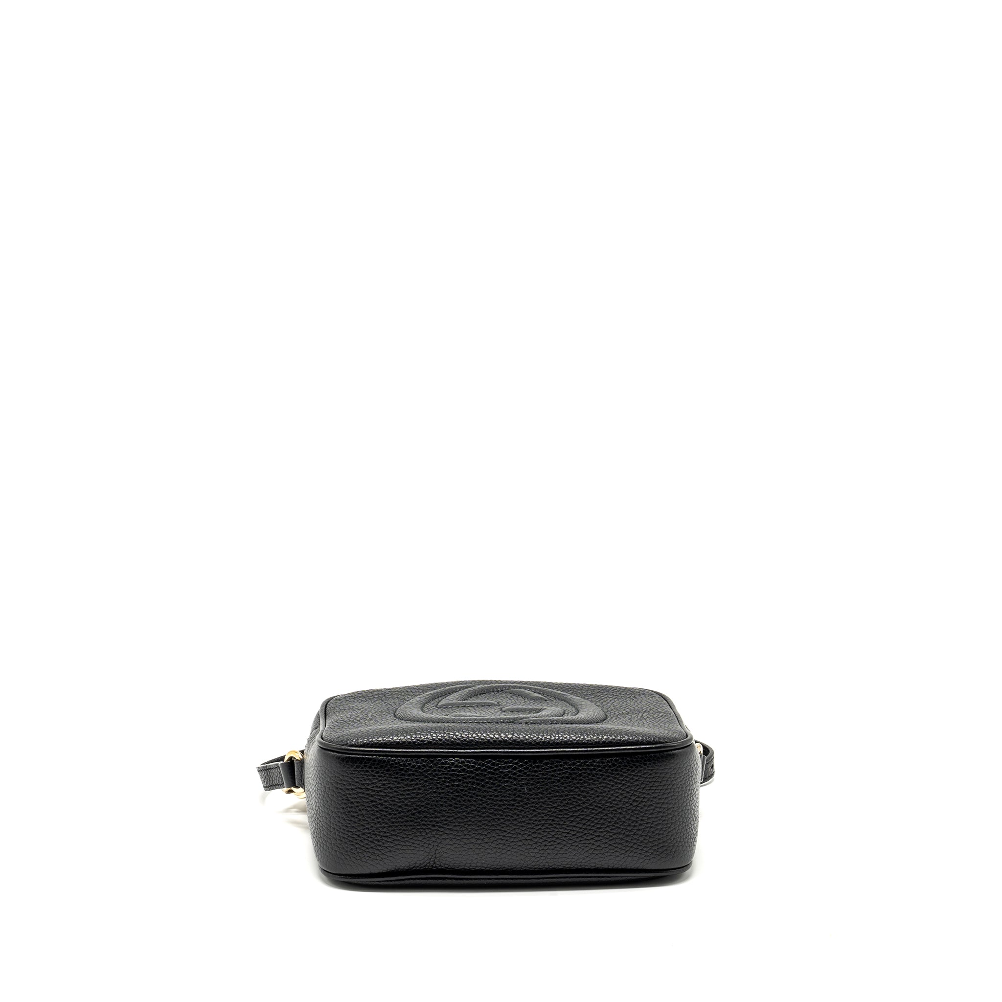 GUCCI DISCO SOHO CAMERA BAG GRAINED CALFSKIN BLACK GHW