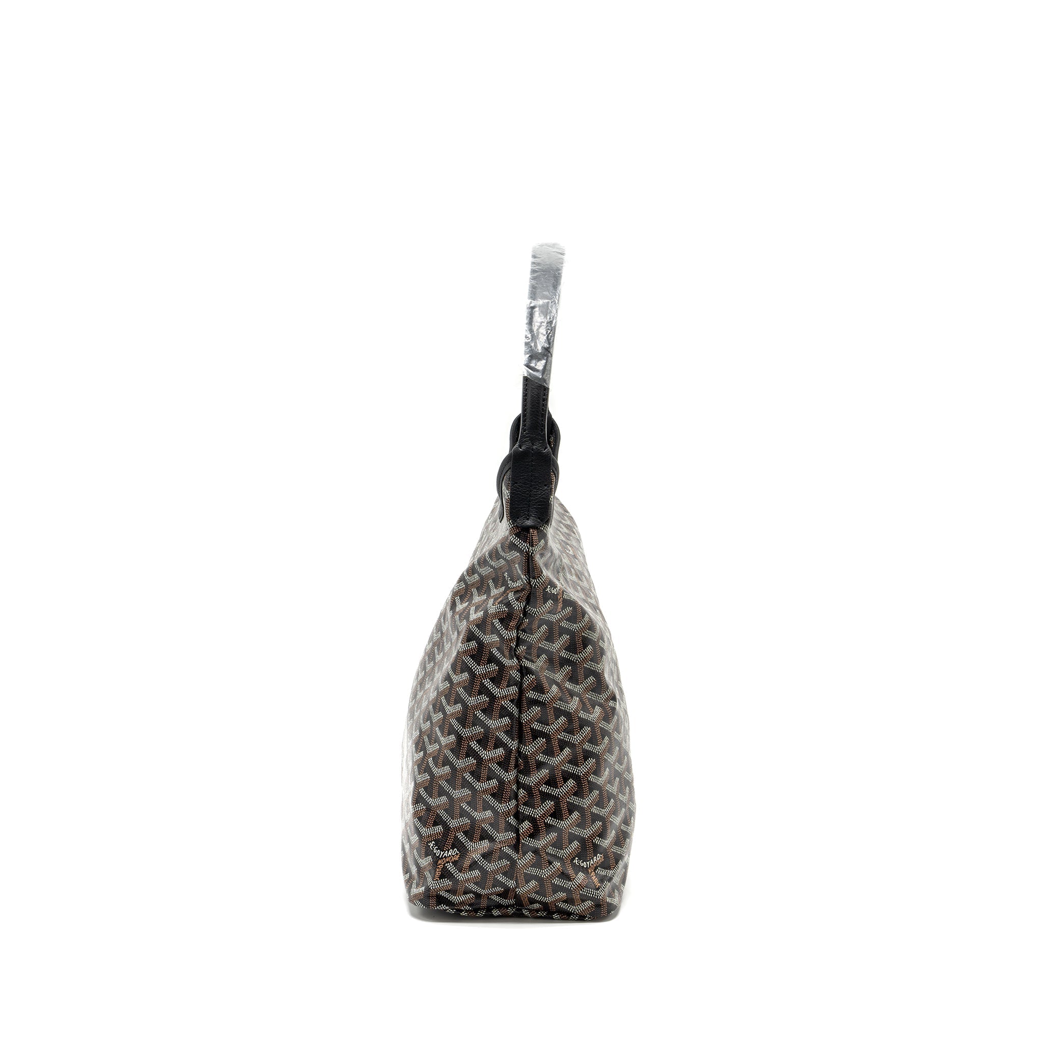 GOYARD BOHEME HOBO BAG GOYARDLINE CANVAS / CALFSKIN BLACK SHW