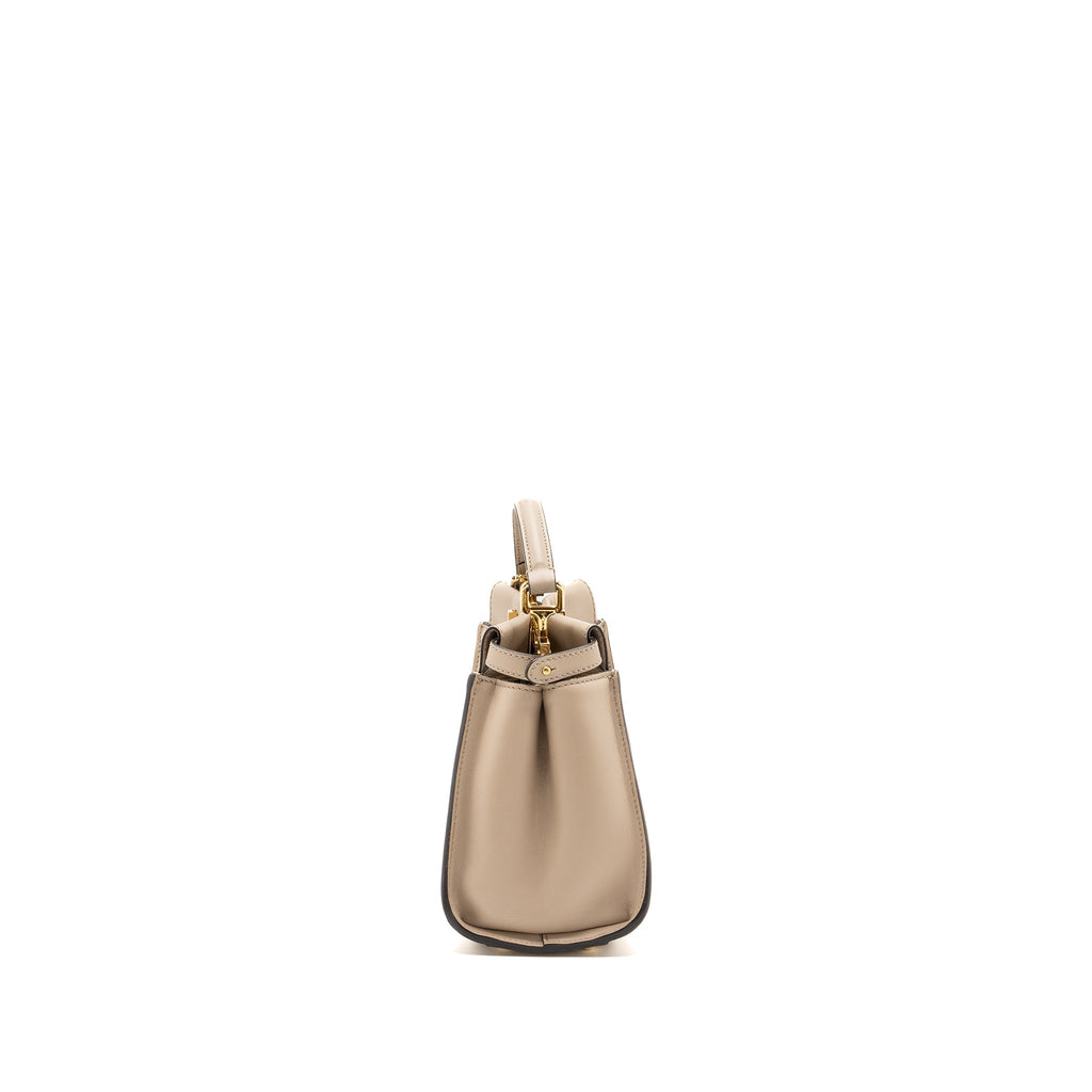 FENDI PEEKABOO MINI CALFSKIN BEIGE GHW