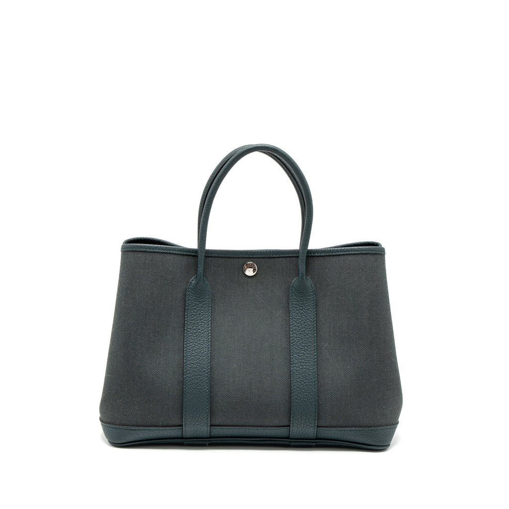 HERMES GARDEN PARTY 30 CANVAS / NEGONDA VERT ROUSSEAU / VERT CYPRES SHW