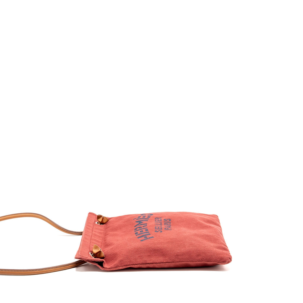 HERMES ALINE GROOMING BAG CANVAS ROUGH/GOLD SHW